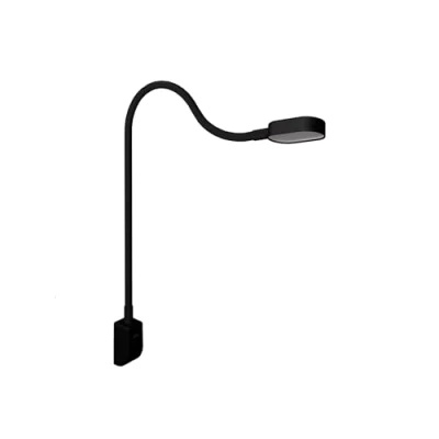 Image de Kalb I Ilios LED lampe de lit/liseuse avec USB C, montage mural et angulaire, bras flexible, intensité lumineuse variable (2 set noir)