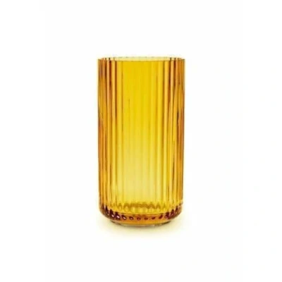 Image de Lyngby Porcelæn Vase H15.5 cm en Verre soufflé Intemporel, Jaune