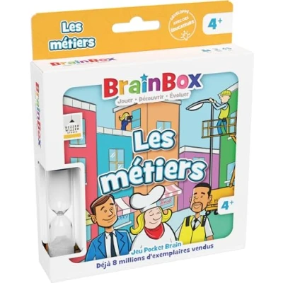Image de BRAINBOX : Les Métiers Jeu de Cartes Mémoire et Observation Familial Rapide pour Enfants dès 4 Ans Apprendre en s&#039;Amusant Edition Poche 1 Joueur plus 10 Min Version Française
