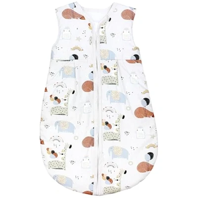 Image de TupTam Gigoteuse Bébé tout au long de l&#039;année, certifiée OEKO TEX, 2.5 TOG, sans manches, rembourrée, Ballons d&#039;animaux fêtards, 104 110
