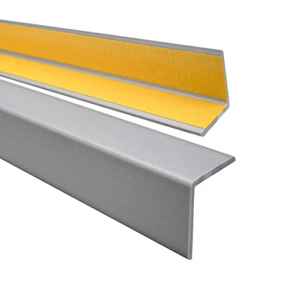 Image de Quest Cornière PVC 40x40mm Baguette d’Angle de Protection, profilé autoadhésif Protection et rebords, Souple Autocollant Argent, 70cm