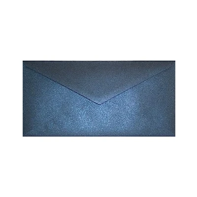 Image de Netuno 100 enveloppes longues bleu foncé DL 110x220mm Aster Metallic Queens Blue rabat pointu nacrées brillantes métallisées pour invitations anniversaires cartes de vœux Noël