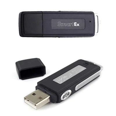 Image de SMARTEX Mini Enregistreur Vocal 8 GB / 150 Heures USB Audio Microphone Spy Bug Flash Drive 2 en 1