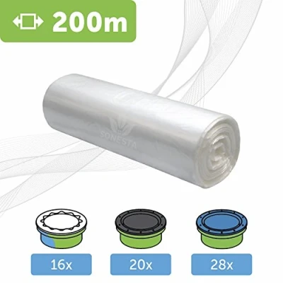 Image de 200m. ECO Recharge de sac pour poubelle à couches Compatible avec Tommee Tippee : Twist and Click, Simplee, TEC ANGEL ou Litière Litter Locker II. Rapide et facile utiliser.