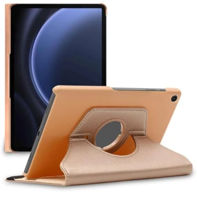 Image de Housse pour tablette EbestStar Samsung Galaxy Tab A9+ (2023) SM X211 PU cuir Rotatif 360 Or Doré