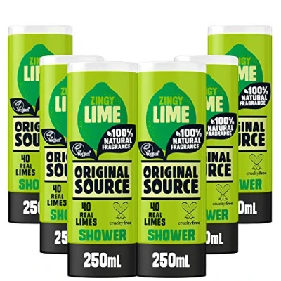 Image de Original Source Lot de 6 gels douche au citron vert 250 ml