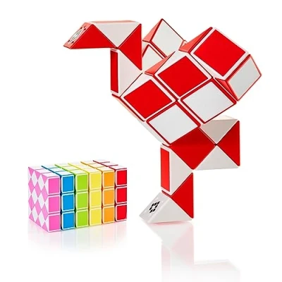 Image de CUBIDI® Magic Snake Cube Jouet de Poche pour Les Enfants 4 à 8 Ans Cadeau Anniversaire invites élèves 36 Blocs 2,3 mm x 1,8 Rouge