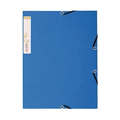 Image de Exacompta Réf. 56982E 1 chemise à élastiques Forever pochette 3 rabats en carte bicolore recyclée 380 g/m2 dimensions 24 x 32 cm pour documents au format A4 couleur bleu clair