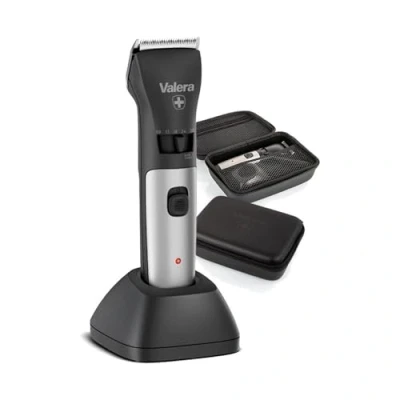 Image de Valera, Swiss Excellence Top Rasoir avec lames 46 mm, 5 niveaux de coupe, 6 sabots d&#039;espacement, fonctionnement sans fil ou alimentation, batterie incluse, 100 240 V, Made