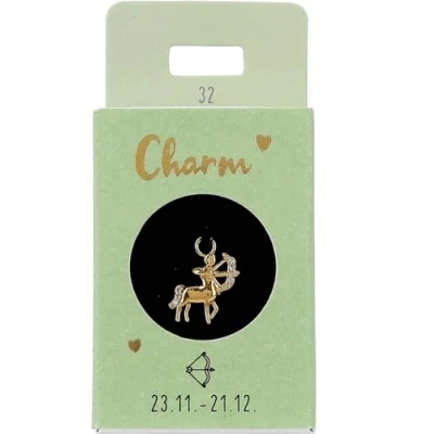 Image de Depesche 11834 032 Charm Sagittaire, Pendentif doré pour Colliers, Bracelets et Boucles d&#039;oreilles, idéal comme Petit Cadeau, Multicolored
