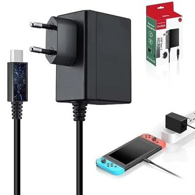 Image de Chargeur pour Switch,Charge Rapide de l&#039;adaptateur Secteur Type C Compatible avec Switch/Switch Lite/Switch OLED/Switch Dock/Switch Pro