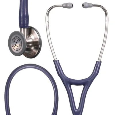 Image de 3M Littmann Stéthoscope de diagnostic Cardiology IV, pièce thoracique en acier inoxydable, tube bleu nuit, 6187C