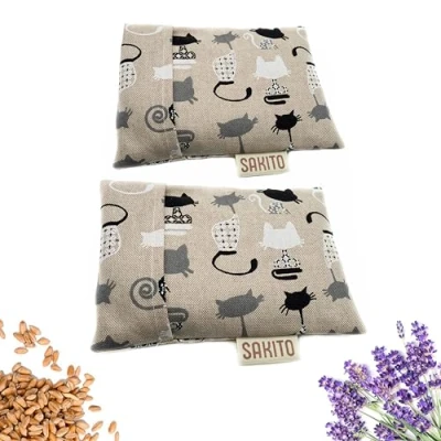 Image de 2 (pcs) Bouillotte Bebe Colique (15x10 cm) Anti Micro onde Comprend une Pochette