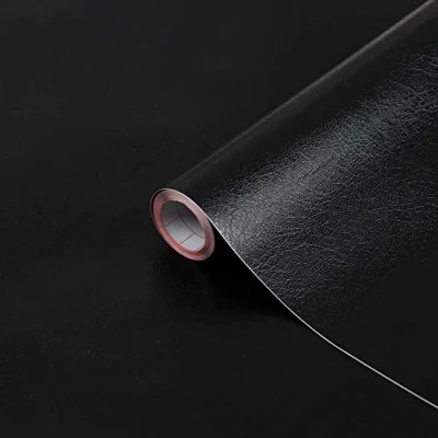 Image de d c fix Plastique à Dos Collant, Vinyle Auto adhésif, Vinyle, Noir, 1500 x 90 cm