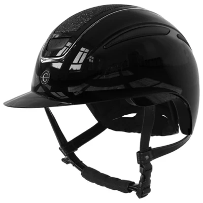 Image de Covalliero Casque d&#039;équitation Elite Polo Glossy Noir
