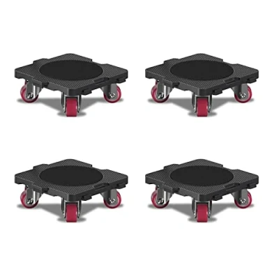 Image de ONEON Lot de 4 roulettes Transport Douces en TPE Rotation à 360 Charge maximale : 75 kg