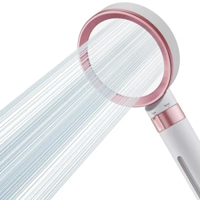 Image de Magichome Pommeau de douche, Douche anti calcaire avec filtre en coton PP et charbon actif, à Haute Pression Économe Eau, fonction d&#039;arrêt l&#039;eau