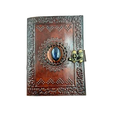 Image de OVERDOSE LS LAPIS Stone Leather Journal en pierre antique, papier vintage fait à la main Deckle Edge carnet de croquis et dessin 5 X 7 Pouces 12x17 Cm A6