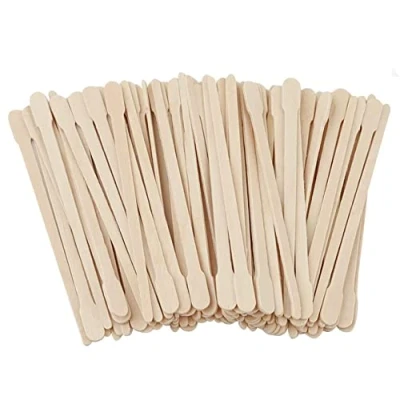 Image de Lahviuu Bâtons de Cire en Bois, 200 Pièces Épilation à Sourcils Applicateurs Jetable Bâtonnets d&#039;Applicateur Bois Petit Cire, 88mm