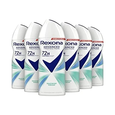 Image de Rexona Lot de 6 sprays anti transpirants pour femme Protection contre la transpiration et les odeurs corporelles x 150 ml