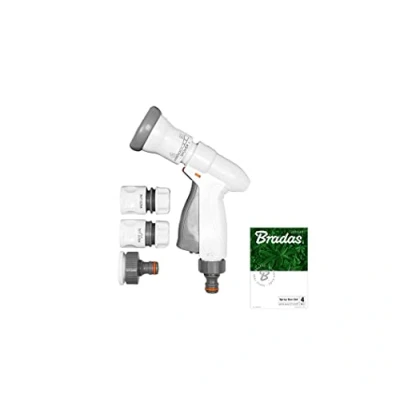 Image de Bradas 4543 Kit d&#039;arrosage avec douchette à rapide Blanc