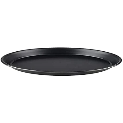 Image de APS plaque à pizza ronde Ø 40/38,3 x 2,5 cm en tôle bleue, non revêtue, longue durée, pour la cuisson professionnelle des pizzas
