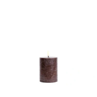 Image de Uyuni Lighting Bougie cylindrique LED 7,8 x 10,1 cm Rustic Brown