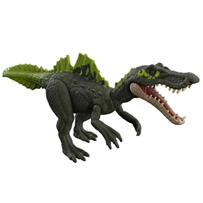Image de Mattel Jurassic World Figurine Dinosaure articulée Ichthyovenator, Attaque Rugissante, sons et mouvements, avec code ADN scannable, Jouet Enfant, Dès 4 ans, HDX44