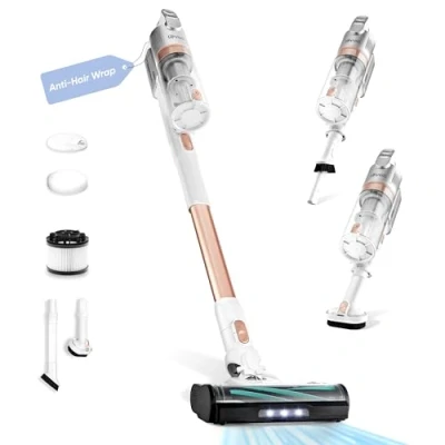 Image de LEVOIT Aspirateur Balai sans Fil 4 en 1 Léger Anti Enchevêtrement jusqu&#039;à 50 Mins, 3 Modes, LED Lumière, Filtration 99,9%, pour les Poils, Cheveux , Poussière, Sol Dur, Voiture,