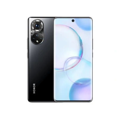 Image de HONOR 50 Smartphone (16.69 cm (6.57 Zoll) Curved OLED Display, 108 MP Quad Kamera, 32 Frontkamera, 6+128 GB interner Speicher, Android 11.0) Midnight Black