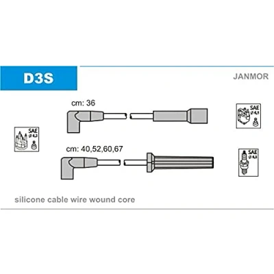 Image de JANMOR D3S Jeu De Fils d&#039;Allumage DAEWOO: Nexia I 3/5 portes, Berline