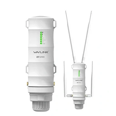 Image de WAVLINK AC1200 Point d’accès extérieur sans fil, WLAN 60 mètres Poe Résistant aux intempéries AP, double bande 5 G + 2,4 (572HG3)