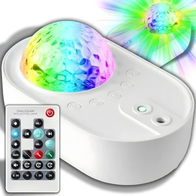Image de Retoo Projecteur ciel étoilé Veilleuse Lumière polaire avec haut parleur Bluetooth étoilée télécommande Galaxy Planétarium Lampe pour décoration de chambre