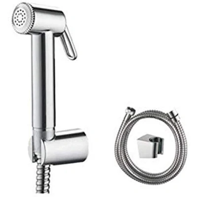 Image de Ibergrif Douchette WC avect Support et Flexible, Pomme de Douche, Chrome