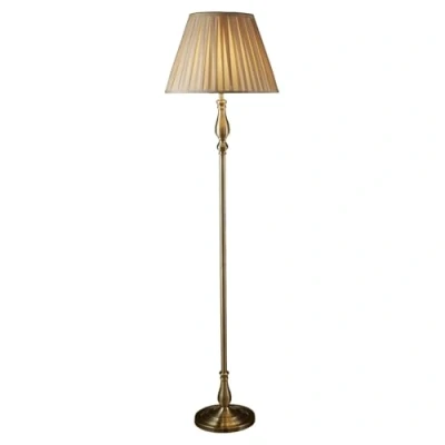 Image de Flemish Antique Brass Lampadaire en laiton vieilli