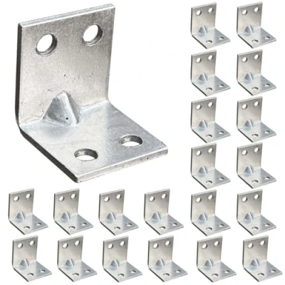 Image de OMIDEAS 20 x Equerre d&#039;assemblage (20 1.5) de Fixation Angle Droit Support en forme L, Équerre 90 Degrés Acier, Coin