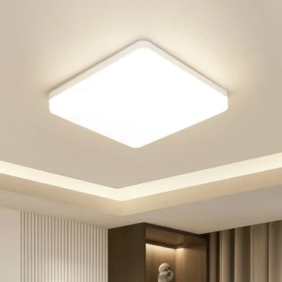 Image de Kambo LED Plafonnier 36W Carré Lampe de Plafond Moderne 3240LM Luminaire Plafonniers Mince Panel Blanc Neutre 4500K IP44 Cuisine Salle Bain Salon