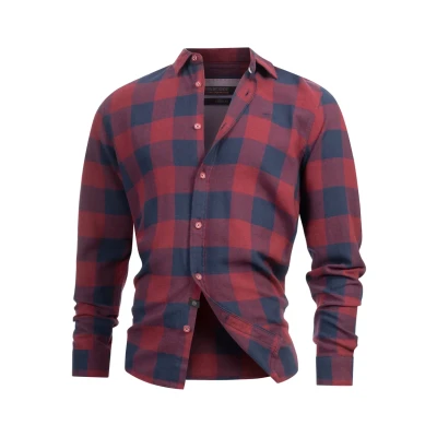 Image de Indicode Jeans Langarm Chemise, Homme, Taille: Large, Tawny port