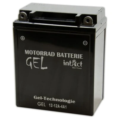 Image de intAct batterie MOTOCYCLE GEL offrant +30% de puissance démarrage Pour moto, quad, etc. GEL12 10L A2, CB10L 12V, 10 AH (c20), 210 A (EN) Dim : 136x91x146mm