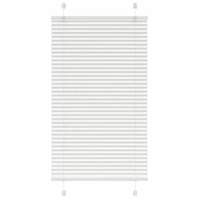 Image de vidaXL store plissé blanc 70x100 cm largeur du tissu 69,4 polyester, de fenêtre, accordéon, 4015477