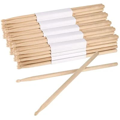 Image de SINJEUN Lot de 24 paires baguettes 5A en bois d&#039;érable classique avec pointe pour débutants, étudiants et adultes