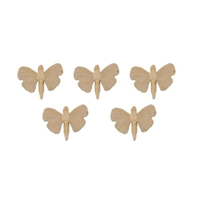 Image de Décopatch AP144Opack Un lot de 5 supports en papier brun pulpé 14x9x2 cm, Papillon