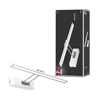 Image de Paulmann 99892 luminaire LED Galeria INCL. 1x7 Watts éclairage Blanc Chrome Lampe de Tableau Métal Applique déportée 2700 K, 7 W