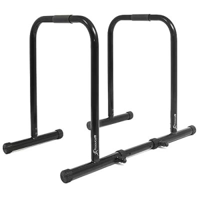 Image de ProsourceFit Dip Stand Station, Heavy Duty Ultimate Body Press Bar with Safety Connector for Tricep Dips