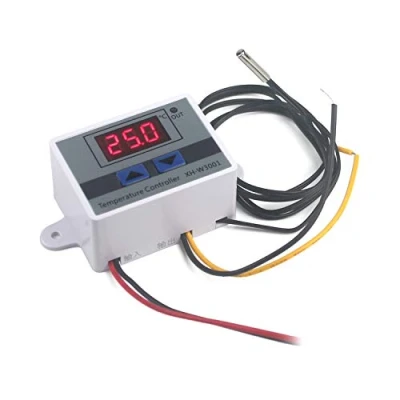 Image de Taikuwu Module de contrôle température numérique LED XH W3001 avec sonde étanche, Thermostat Refroidissement programmable (12 Volts10 A 120 W)