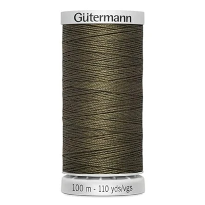 Image de Gütermann Fil M782 à coudre extra résistant en polyester 100 m pour machine toutes les coutures très sollicitées (olive)