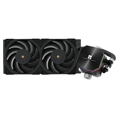 Image de Thermalright Frozen Edge 240 Refroidisseur d&#039;eau pour processeur, noir, avec ventilateurs PWM, vitesse de la pompe 3300 tr/min, roulement S FDB AMD AM4/AM5, Intel