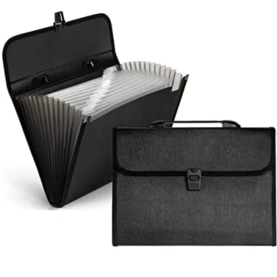 Image de Trieur Document 12 Compartiments en Format A4,Accordéon Classeur avec Couvercle, Nordun Extensible Rangement Papier Administratif Pochette à Soufflet pour Bureau école ou Maison