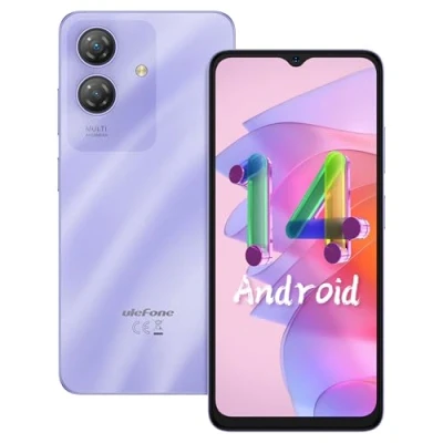 Image de Ulefone Note 21 Telephone Portable Android 14, 8Go+128Go/TF 1TB, Écran 6.56&quot; HD+ 90Hz, Batterie 5000mAh, Caméra 13MP+8MP, Smartphone Pas Cher 4G Dual SIM/Face ID/Fingerprint/GPS/2Ans Garantie