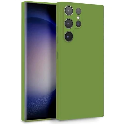 Image de MyGadget Coque pour Samsung Galaxy S23 Ultra Case Silicone Souple &amp; Soft Doublure Microfibre Cover TPU Protection Extra Fine Légère Vert